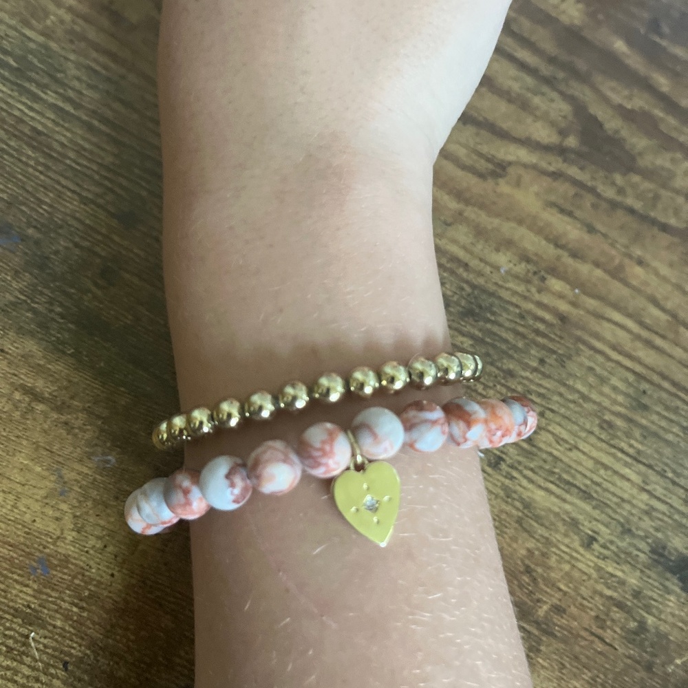 Cute gold bracelet set